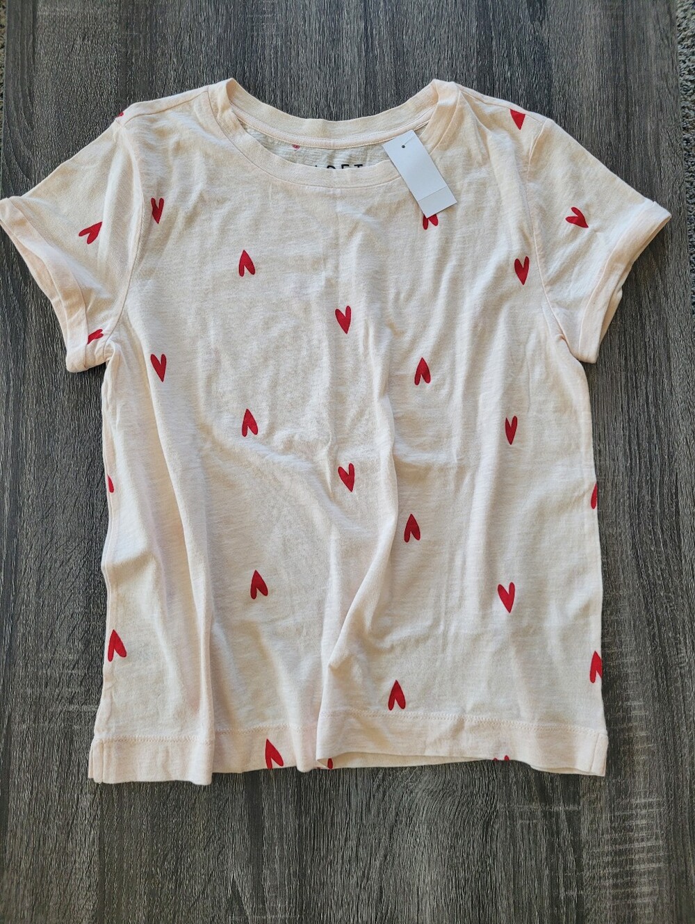 NWT LOFT Heart Graphic Tee